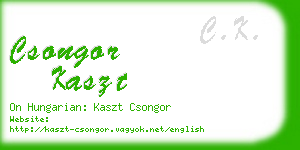 csongor kaszt business card